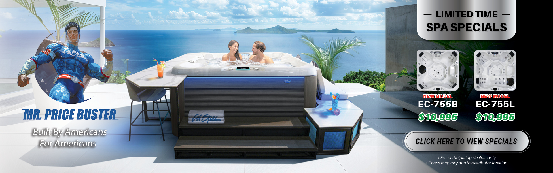 Calspas hot tub being used in a family setting - Pensacola