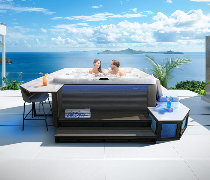 Calspas hot tub being used in a family setting - Pensacola